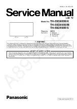 Preview for 1 page of Panasonic TH-55DX650K Service Manual