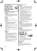 Предварительный просмотр 6 страницы Panasonic TH-55GZ1000U Operating Instructions Manual