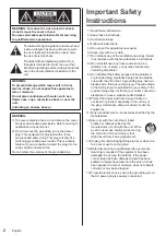 Preview for 2 page of Panasonic TH-55LFV9U Operating Instructions Manual