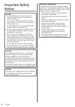 Preview for 6 page of Panasonic TH-55SF1HU Operating Instructions Manual