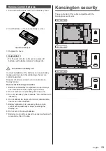 Preview for 13 page of Panasonic TH-55SF1HU Operating Instructions Manual