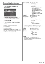 Preview for 39 page of Panasonic TH-55SF1HU Operating Instructions Manual