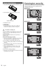 Preview for 12 page of Panasonic TH-55SF2U Operating Instructions - Basic Manual