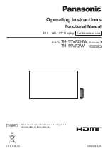 Panasonic TH-55VF2HW Operating Instructions Manual предпросмотр