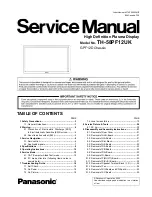 Preview for 1 page of Panasonic TH-58PF12UK Service Manual