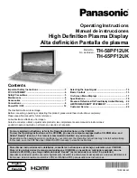 Panasonic TH-58PF12UK (Spanish) Manual De Instrucciones preview