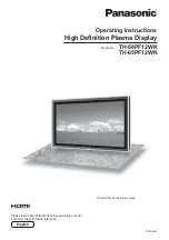 Panasonic TH-58PF12WK Operating Instructions Manual preview