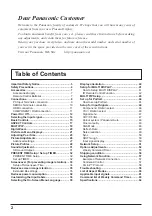 Preview for 2 page of Panasonic TH-58PF12WK Operating Instructions Manual