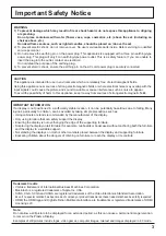 Preview for 3 page of Panasonic TH-58PF12WK Operating Instructions Manual