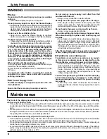 Предварительный просмотр 6 страницы Panasonic TH-58PF20U TENTATIVE Operating Instructions Manual