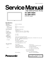 Panasonic TH-58PH10BK Service Manual предпросмотр