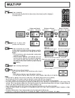 Предварительный просмотр 21 страницы Panasonic TH-58PH10UKA - 58" Plasma Panel Operating Instructions Manual