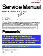 Предварительный просмотр 181 страницы Panasonic TH-58PX60U Service Manual