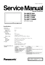 Panasonic TH-58PY700AZ Viera Service Manual preview