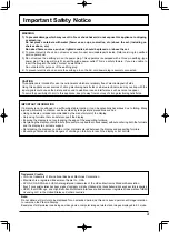 Предварительный просмотр 3 страницы Panasonic TH-60PF30W Operating Instructions Manual