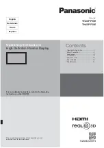 Preview for 1 page of Panasonic TH-60PF50E Operating Instructions Manual