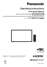 Panasonic TH-65BFE1W Operating Instructions Manual предпросмотр