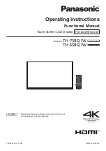 Preview for 1 page of Panasonic TH-65BQ1W Operating Instructions Manual