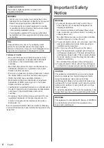 Preview for 4 page of Panasonic TH-65EF1E Operating Instructions - Basic Manual