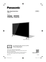 Предварительный просмотр 1 страницы Panasonic TH-65GX740A Operating Instructions Manual