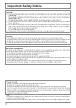 Preview for 2 page of Panasonic TH-65PB1W Operating Instructions Manual