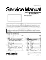 Предварительный просмотр 1 страницы Panasonic TH-65PF12EK Service Manual