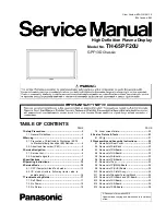 Предварительный просмотр 1 страницы Panasonic TH-65PF20U Service Manual