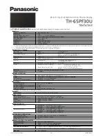 Preview for 1 page of Panasonic TH-65PF30U Product Specification