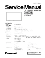 Preview for 1 page of Panasonic TH-65PF9BK Service Manual