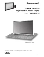 Preview for 1 page of Panasonic TH-65PHD7B Operating Instructions Manual