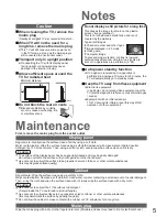 Preview for 5 page of Panasonic TH-65PZ700E Operating Instructions Manual