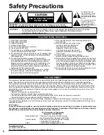 Preview for 4 page of Panasonic TH-65PZ750U Operating Instructions Manual