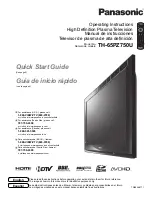 Preview for 1 page of Panasonic TH-65PZ750U Quick Start Manual