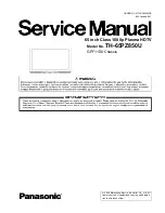 Preview for 1 page of Panasonic TH-65PZ850U Service Manual