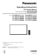 Предварительный просмотр 1 страницы Panasonic TH-65SF2U Operating Instructions Manual