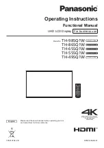 Preview for 1 page of Panasonic TH-65SQ1W Operating Instructions Manual