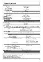 Preview for 73 page of Panasonic TH-65VX300ER Operating Instructions Manual