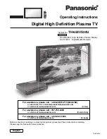 Panasonic TH-65XVS30UP Operating Instructions Manual preview