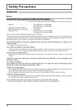 Предварительный просмотр 4 страницы Panasonic TH-70LF50ER Operating Instructions Manual