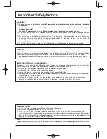 Preview for 3 page of Panasonic TH-70LF50W Operating Instructions Manual