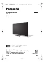 Предварительный просмотр 1 страницы Panasonic TH-75JX900Z Operating Instructions Manual