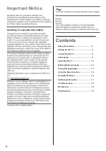 Preview for 2 page of Panasonic TH-75LX650X Operating Instructions Manual