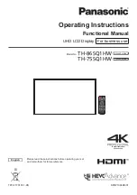 Panasonic TH-75SQ1HW Operating Instructions Manual preview