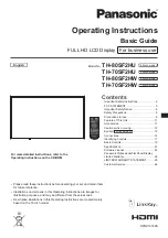 Panasonic TH-80SF2HU Operating Instructions Manual preview