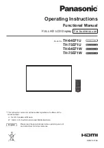 Предварительный просмотр 1 страницы Panasonic TH-84EF1U Operating Instructions Manual