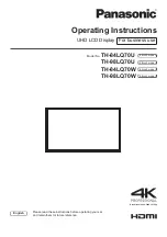 Panasonic TH-84LQ70U Operating Instructions Manual предпросмотр