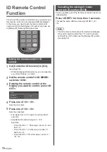 Предварительный просмотр 70 страницы Panasonic TH-84LQ70U Operating Instructions Manual