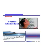 Preview for 1 page of Panasonic TH-85PF12U Installation Manual