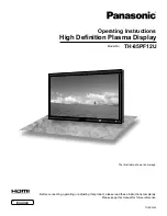 Preview for 1 page of Panasonic TH-85PF12U Operating Instructions Manual