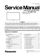 Panasonic TH-85PF12U Service Manual preview